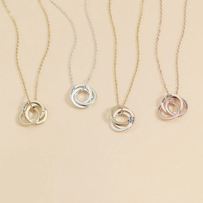 Personalized round necklace, engraved name and text necklaces, Valentine's Day gifts,Family gifts