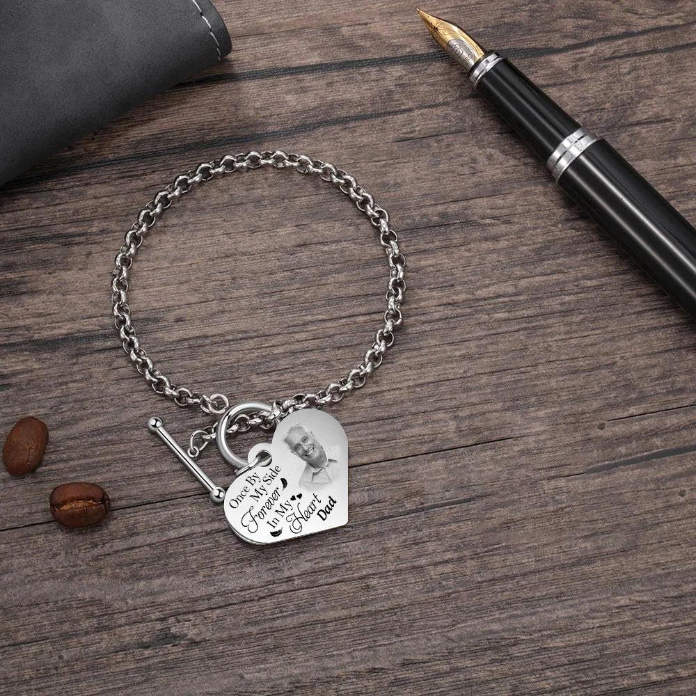 National Parents' Day❤Personalized Engraved Heart Bracelet I'm Always With You - Memorial Gift For Family, Friend
