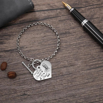 National Parents' Day❤Personalized Engraved Heart Bracelet I'm Always With You - Memorial Gift For Family, Friend